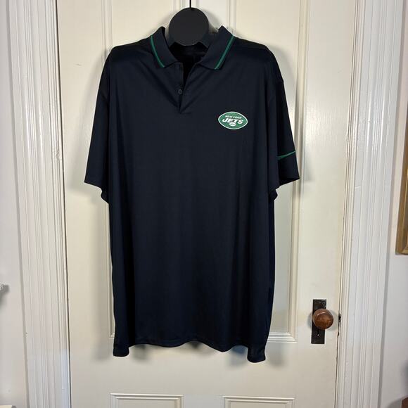 Jets Football Team Fan Polo Shirt Men's 3XL NFL NIke Dri-fit - Picture 1 of 6